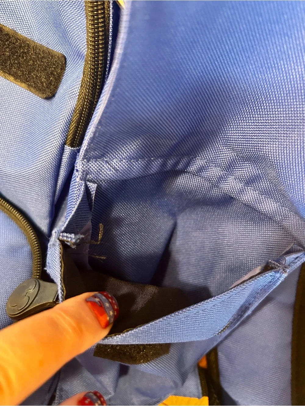 Disney Royal Blue Backpack with Brown Trim